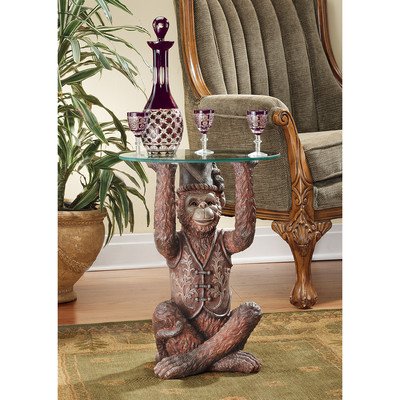 0711033015182 - DESIGN TOSCANO MOROCCAN MONKEY BUSINESS SCULPTURAL SIDE TABLE