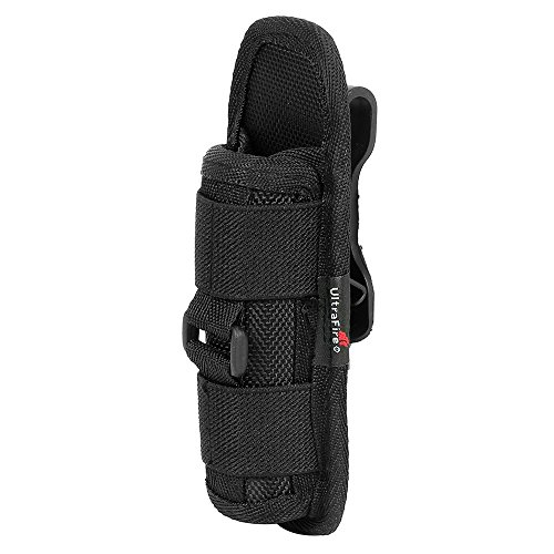 0711041821737 - ULTRAFIRE FLASHLIGHT POUCH HOLSTER BELT CARRY CASE HOLDER WITH 360 DEGREES ROTATABLE CLIP LONG TYPE