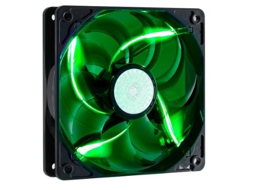 0711050719964 - COOLER MASTER SICKLEFLOW 120 - SLEEVE BEARING 120MM GREEN LED SILENT FAN FOR COMPUTER CASES, CPU COOLERS, AND RADIATORS