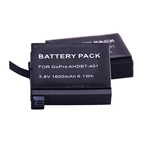 0711091079980 - SBONY AHDBT-401-X BATTERY FOR GOPRO HERO4 AND GOPRO AHDBT-401 (2 BATTERIES)