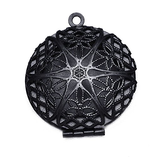 0711091227442 - 10 SPECIAL COLOR PHOTO LOCKETS - FILIGREE CHARM PENDANT FOR DIY JEWELRY- BLACK