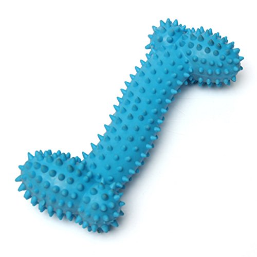 0711176707623 - 6.3/16CM PET DOG BONE TPR RUBBER BITE RESISTANT TEETH CLEANING CHEW TOY