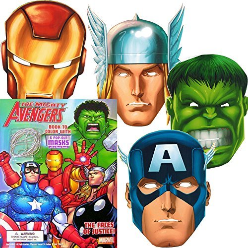 0711274063836 - MARVEL AVENGERS COLORING BOOK WITH 6 AVENGERS MASKS (POP-OUT): THE INCREDIBLE HU