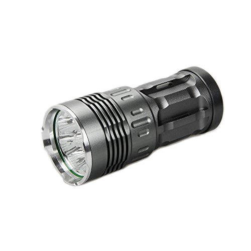 0711274135069 - SKYRAY KING 9800 LUMENS 8X CREE XM-L XML T6 LED FLASHLIGHT SPOTLIGHT HUNTING LAMP TACTICAL TORCH LIGHT ALUMINUM ALLOY SEARCHLIGHT LANTERN FOR OUTDOOR SPORTS , HUNTING , CAMPING , CAVING , CLIMBING , HIKING INCLUDE ONE CHARGER AND 4 PIECES 3600MAH 3.7V LI