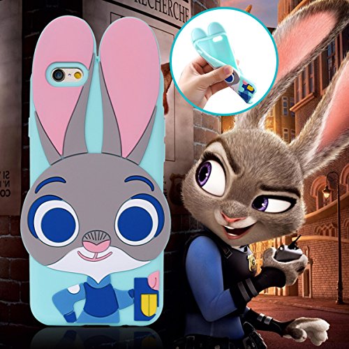 0711301449992 - ALWAYS APPLE IPHONE 5/5S/SE BACK COVERS SKINS ZOO TOPIA JUDY RABBIT SILICONE PHONE CASE COVER FOR IPHONESE (BLUE)