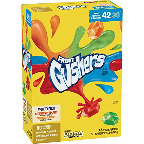 0711403641966 - BETTY CROCKER FRUIT GUSHERS, STRAWBERRY SPLASH AND TROPICAL, 0.9 OUNCE (PACK OF 42)
