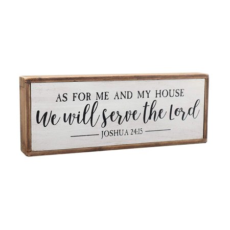 0711414587468 - PARISLOFT AS FOR ME AND MY HOUSE WE WILL SERVE THE LORD WOOD RUSTIC WALL SIGN PLAQUE|FARMHOUSE HOME DECOR|CHRISTIAN DECOR|BIBLE VERSE SIGN