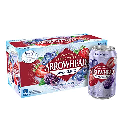 0071142447176 - ARROWHEAD SPARKLING WATER, TRIPLE BERRY, CANS (PACK OF 8), 12 FL. OZ.