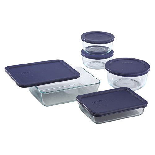 0071160096899 - PYREX 10 PIECE SIMPLY STORE FOOD STORAGE SET, CLEAR