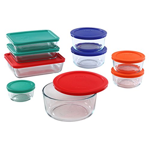 0071160096929 - PYREX 18 PIECE SIMPLY STORE FOOD STORAGE SET, CLEAR