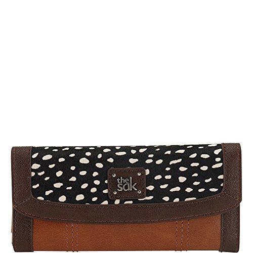 0711640523971 - THE SAK IRIS FLAP WALLET, TOBACCO DOTTED PATCH, ONE SIZE