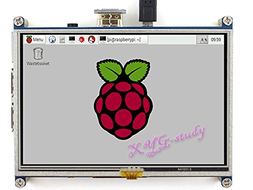 0711707256064 - 5 INCH 800*480 RESISTIVE TOUCH SCREEN HDMI INTERFACE RASPBIAN LCD COMPATIBLE WITH RASPBERRY PI (PI 2) MODEL B B+ A+ VIDEO PHOTO DISPLAY SYSTEM MODULE @XYG