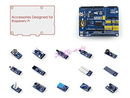 0711707257153 - ACCESSORIES PACK FOR RASPBERRY PI 2 MODEL B PI 1 A+ B+ INCLUDING EXPANSION BOARD ARPI600 + VARIOUS SENSORS MODULES SUPPORTS ARDUINO @XYG