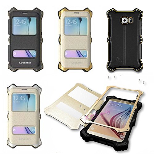 0711707259317 - LIGHT WEIGHT LUXURIOUS NATURAL SOFT COMFORTABLE ALUMINUM METAL SILICONE LEATHER SUPER PROTECTION COVER FOR SAMSUNG GALAXY S6/S6 EDGE @CW (S6-WHITE)