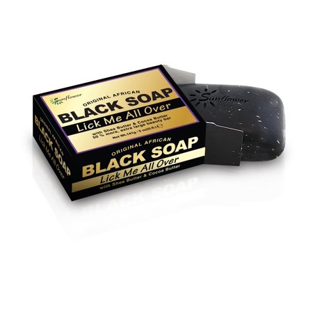 0711716131307 - SUNFLOWER COSMETICS BLACK SOAP (LICK ME ALL OVER) - 5 OZ.