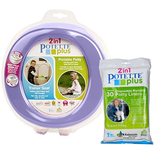 0711717796857 - KALENCOM 2 IN 1 POTETTE PLUS PORTABLE POTTY-TOILET TRAINING SEAT, LILAC WITH 30