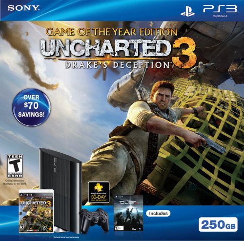 0711719991069 - PS3 250GB UNCHARTED 3: GAME OF THE YEAR BUNDLE