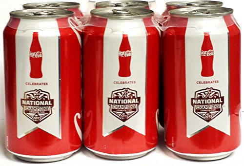 0711730913125 - ALABAMA CRIMSON TIDE FOOTBALL 2015 NATIONAL CHAMPIONS COCA-COLA 6 PACK NEVER OPENED. 12 0Z CAN