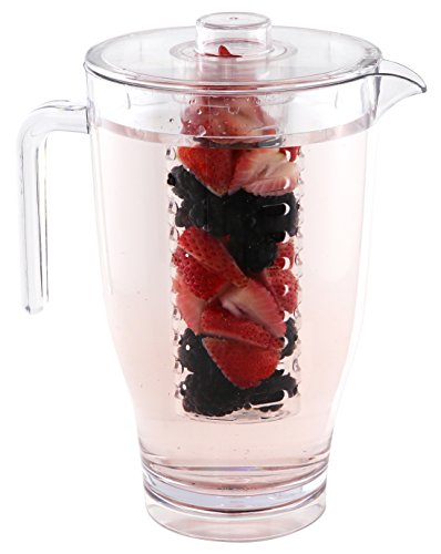0711746932233 - WHOLEMARKET FRUIT INFUSION PITCHER - FLAVOR INFUSER INCLUDED - 2L CAPACITY - CLEAR BODY COLOR