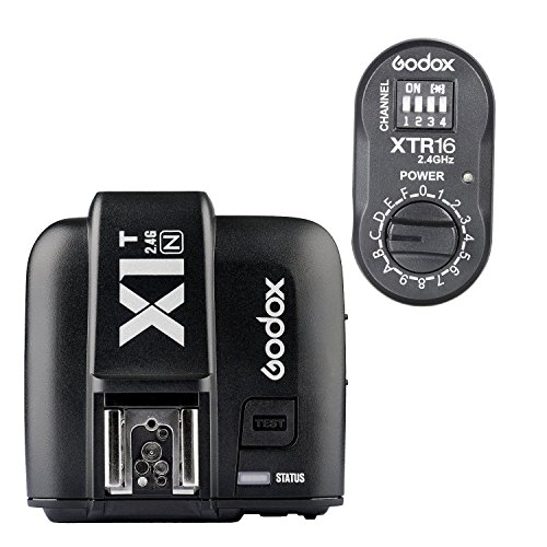 0711811863349 - GODOX X1T-N 2.4G WIRELESS REMOTE TRANSMITTER WITH XTR-16 TRIGGER RECEIVER FOR WITSTRO AD360 AD360IIC AD360IIN AD600 AD600BM, QUICKER, QT, QS, GT, GS, DE, DP SERIES STUDIO FLASH LIGHT