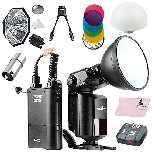 0711811937309 - GODOX AD360II-C TTL POWERFUL SPEEDLITE FLASH + PB960 POWER PACK + X1C TTL TRANSMITTER FOR CANON EOS CAMERA + DB-02 Y CABLE + AD-S15 BLUB COVER + AD-S7 SOFT BOX + AD-S17 SOFT BALL + AD-S11 COLOR FILTER