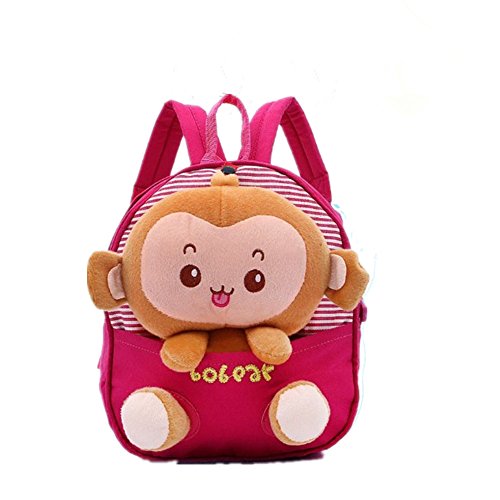 0712012641866 - GENERIC KIDS GIFT IDEAS FOR KIDS BOYS GIRLS CANVAS SCHOOL BAG ANIMAL CARTOON BACKPACK SATCHEL SCHOOL BOOK BAG (ROSE RED)