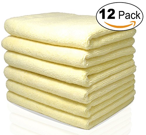 0712038044818 - ROYAL MICROFIBER CLEANING CLOTH SET - 12 PACK TOWELS COMBO - HIGHLY ABSORBENT, ULTRA SOFT AND REUSABLE - LINT FREE AND STREAK FREE (24 X 16)