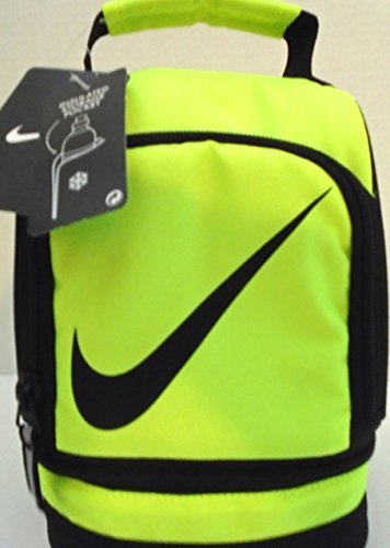 0712048424730 - NIKE INSULATED DOME LUNCH BOX SPORT TOTE (VOLT WITH BLACK ICONIC SIGNATURE SWOOSH)