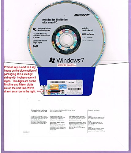 0712096325157 - WINDOWS 7 PROFESSIONAL WITH SERVICE PACK 1 (64 BIT) OPERATING SYSTEM