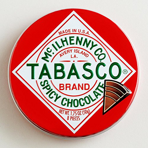 0712103111438 - THE CHOCOLATE TRAVELER TABASCO® CHOCOLATE TIN, SET OF 6 (1.75 OZ)