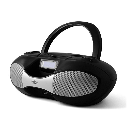 0712131667921 - TYLER PORTABLE SPORT STEREO MP3/CD BOOMBOX PLAYER TAU104-BK WITH USB CHARGING PORT FOR PHONES AND TABLETS, USB MP3 INPUT, FM RADIO | BLACK |