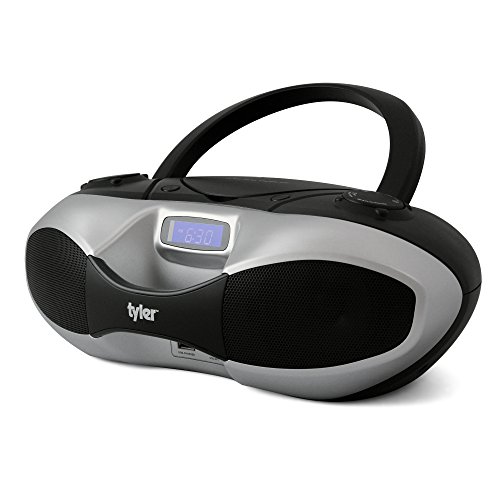 0712131667945 - TYLER PORTABLE SPORT STEREO MP3/CD BOOMBOX PLAYER TAU104-SL WITH USB CHARGING PORT FOR PHONES AND TABLETS, USB MP3 INPUT, FM RADIO | SILVER |