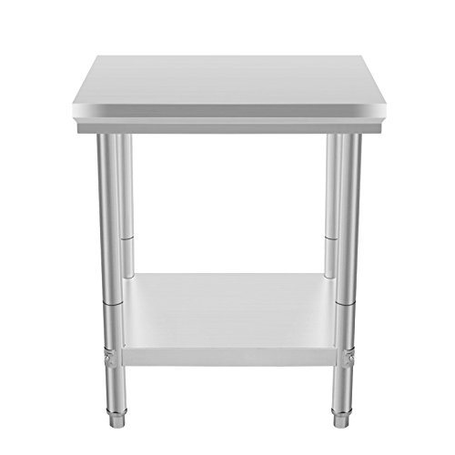 0712166589441 - VEVOR NSF STAINLESS STEEL WORK TABLE 30 X 24 INCHES PREP WORK TABLE FOR COMMERCIAL KITCHEN RESTAURANT (30 X 24 INCHES)