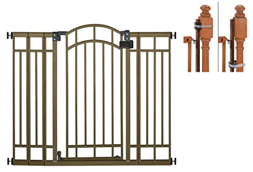 0712190072117 - SUMMER INFANT MULTI-USE DECO EXTRA TALL WALK-THRU GATE, BRONZE WITH BANISTER INSTALLATION KIT