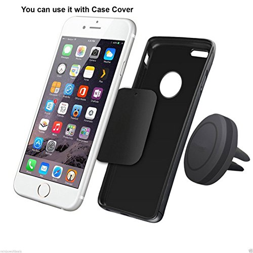 0712265185452 - QUIRKIO - AIR VENT MAGNETIC UNIVERSAL CAR MOUNT HOLDER FOR SMARTPHONES/IPHONE HIGH QUALITY GPS CRADLE PHONE HOLDER BLACK