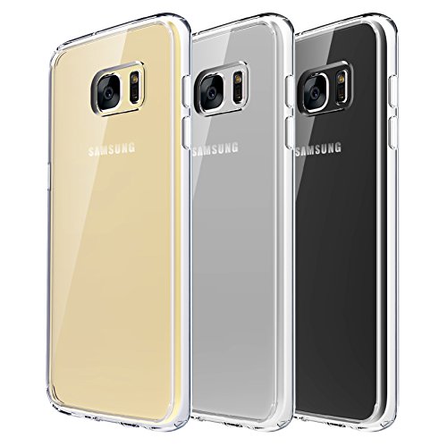 0712265186107 - GALAXY S7 EDGE CASE - QUIRKIO - TPU CRYSTAL CLEAR HARD BACK SKIN TRANSPARENT SLIM RUBBER DUST PROOF DROP PROTECTION SHOCK ABSORPTION TECHNOLOGY FITTED COVER CASE FOR SAMSUNG GALAXY S7 EDGE