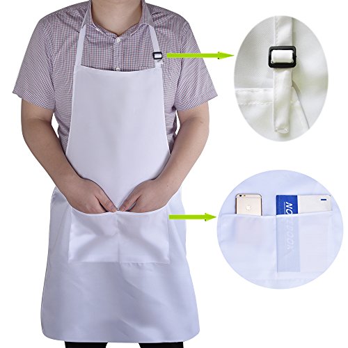0712306135262 - CHEF APRON UNISEX CHEFS BUTCHERS HOME KITCHEN COOKWARE APRON PLAIN APRON WITH FRONT POCKET BY WEARHOME (TM) (1PACK)