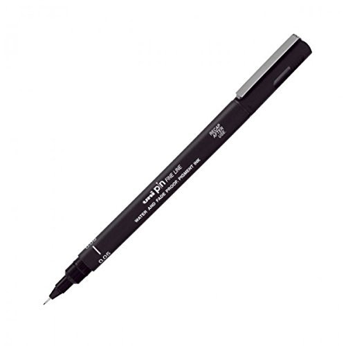 0712323320061 - UNI PIN 005-200 0.05MM TECHNICAL DRAWING MARKER PEN -12 PCS(BLACK)-FINE LINE WATER AND FADE PROOF PIGMENT INK-UNI MITSUBISHI PENCIL / ATTACHED WITH DBMIER A750 MINI NOTEBOOK