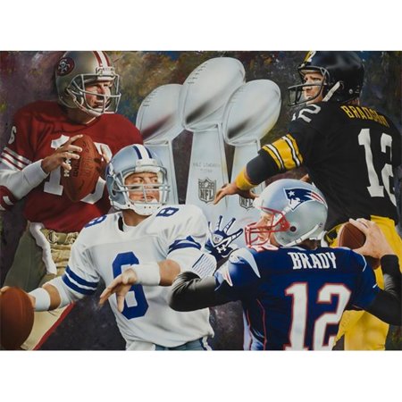 0712324521535 - DEACON JONES FOUNDATION RJ-01SW SUPER BOWL SUPER MEN ART PRINT, BY ROB JACKSON - STRETCHED AND WRAPPED