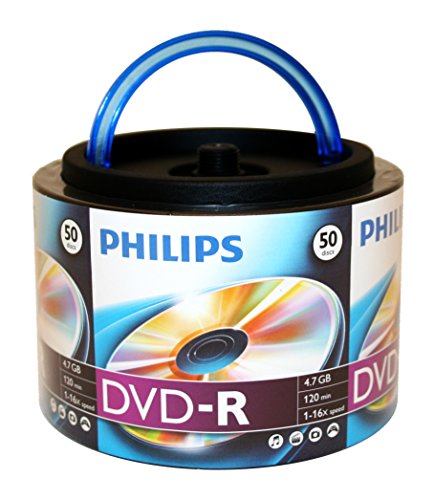 7123290464802 - PHILIPS 16X 4.7GB 120-MIN DVD-R MEDIA 50-PACK