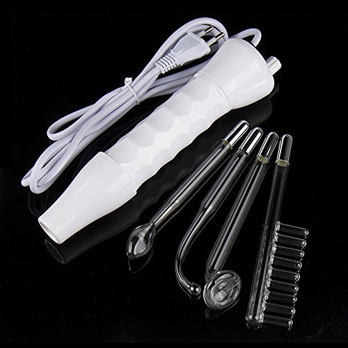 0712367521226 - PORTABLE HIGH FREQUENCY ELECTROTHERAPY STICK TUBE ANTI-INFLAMMATORY ACNE PROFESSIONAL SPA BEAUTY DEVICE +4 GLASS TUBE