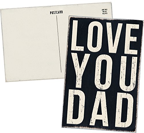 0712392260473 - LOVE YOU DAD - MAILABLE WOODEN GREETING CARD FOR BIRTHDAYS, ANNIVERSARIES, SPECIAL OCCASIONS OR JUST BECAUSE