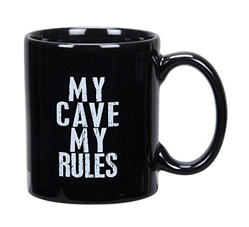 0712392260602 - MY CAVE, MY RULES - BLACK COFFEE / TEA MUG