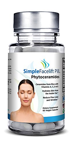 0712392721103 - PHYTOCERAMIDES PLUS VITAMINS A, C, D & E - 60 CAPSULES OF GLUTEN FREE RICE CERAMIDES BY SIMPLE FACELIFT PILL. SUPPORTS HEALTHY SKIN, WRINKLE REDUCTION & NATURAL HYDRATION FOR A YOUNG AND HEALTHY LOOK.