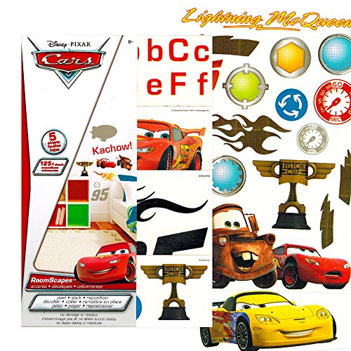 0712411767679 - DISNEY CARS WALL STICKERS ~ 125 REMOVABLE WALL DECALS