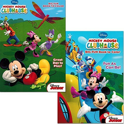 MICKEY MOUSE CLUBHOUSE COLORING BOOK SUPER SET (2 BOOKS - FEATURING ...