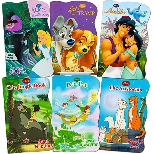 0712411773335 - DISNEY BABY TODDLER BEGINNINGS BOARD BOOKS SUPER SET (SET OF 6 TODDLER BOOKS -- ALADDIN, THE ARISTOCATS, PETER PAN, THE JUNGLE BOOK, LADY AND THE TRAMP AND ALICE IN WONDERLAND)