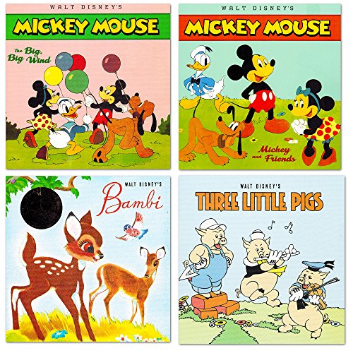 0712411773625 - DISNEY MY FIRST BOOKS SET OF 4 BABY TODDLER STORYBOOKS (VINTAGE DISNEY CLASSIC STORYBOOK COLLECTION FEATURING MICKEY MOUSE, MINNIE MOUSE, BAMBI AND THE THREE LITTLE PIGS)