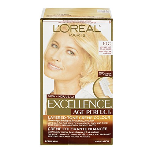 0071249292839 - L'OREAL PARIS HAIR COLOR EXCELLENCE AGE PERFECT LAYERED-TONE FLATTERING COLOR DYE, VERY LIGHT SOFT GOLDEN BLONDE