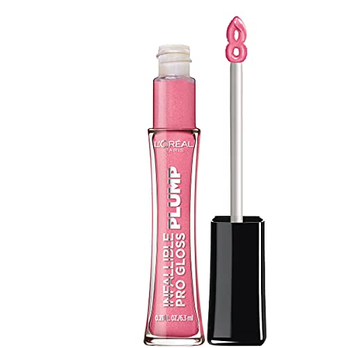 0071249422021 - LOREAL PARIS INFALLIBLE PRO GLOSS PLUMP LIP GLOSS WITH HYALURONIC ACID, LONG LASTING PLUMPING SHINE, LIPS LOOK INSTANTLY FULLER AND MORE PLUMP, GLEAM, 0.21 FL. OZ.
